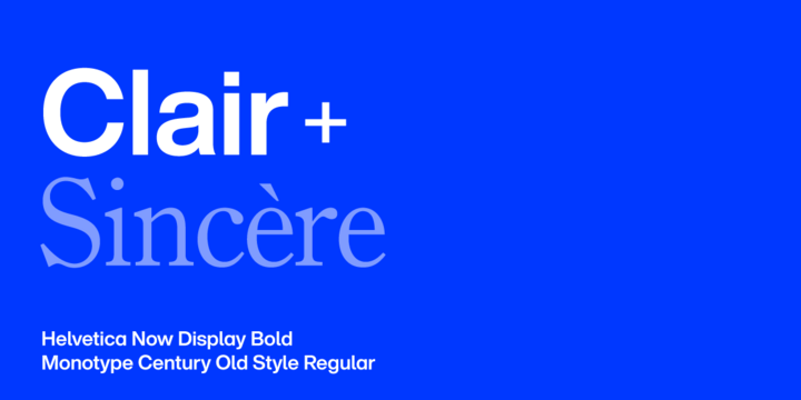 Image of the text "clair + sinincere" displayed in a modern font on a minimalist background.