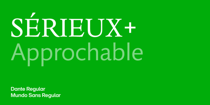 Text graphic displaying the words "serieux" and "approvable" in a bold, modern font on a neutral background.