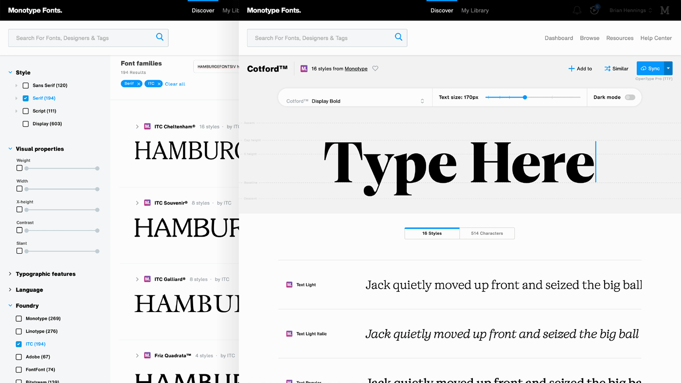Explore unlimited fonts